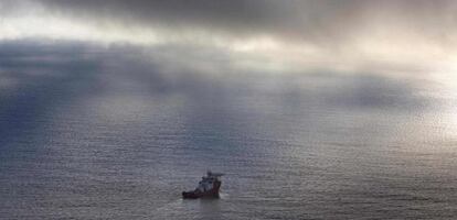 Navio australiano no Índico sul, durante a busca do voo MH370.