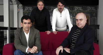 De izq. a dcha: Juan Mayorga, Juanjo Puigcorb&eacute;, Pere Ponce y Juan Jos&eacute; Afonso. 
