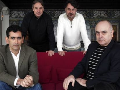 De izq. a dcha: Juan Mayorga, Juanjo Puigcorb&eacute;, Pere Ponce y Juan Jos&eacute; Afonso. 