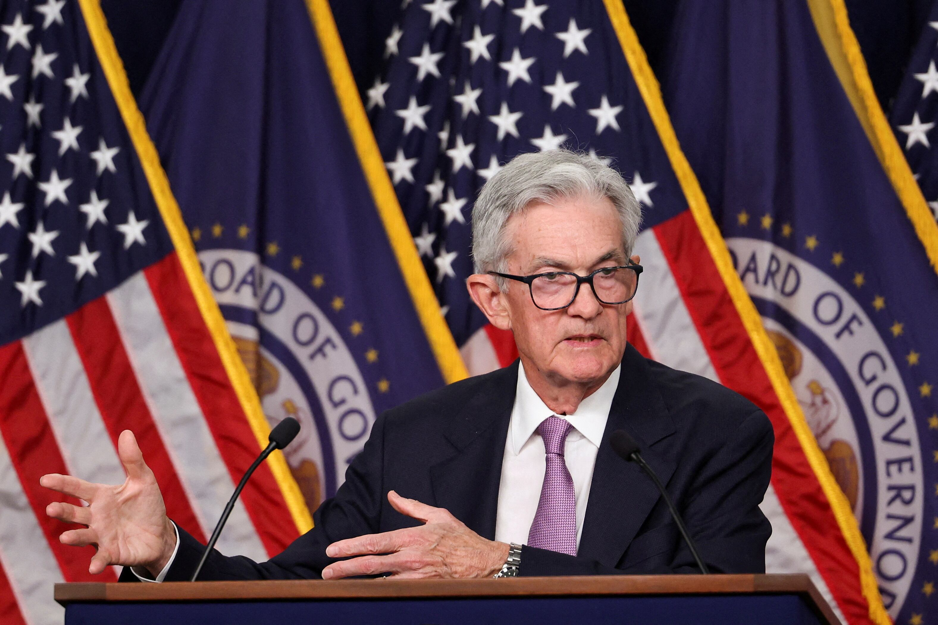 Rueda de prensa de Jerome Powell, presidente de la Reserva Federal, el 18 de septiembre.