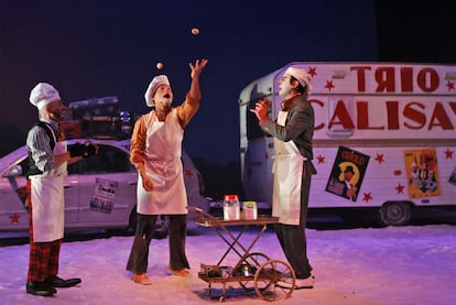 Un momento del espectáculo 'Fun-fun-fun', que puede verse en el Teatro Central de Sevilla.
