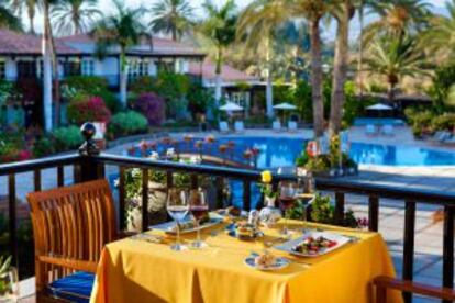 Una terraza del Gran Hotel Residencia de Maspalomas.