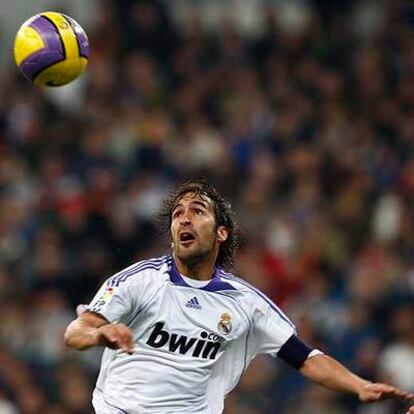 Raúl, durante el partido del pasado domingo del Madrid con Osasuna.