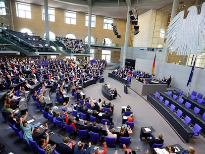 Una vista de la cámara baja del parlamento alemán (Berlín).