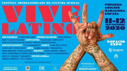 El cartel de la primera edición del festival Vive Latino Zaragoza.