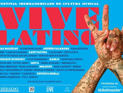 El cartel de la primera edición del festival Vive Latino Zaragoza.