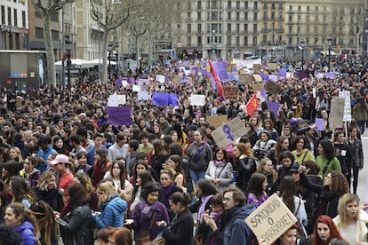 Manifestació a la plaça de Catalunya de Barcelona.