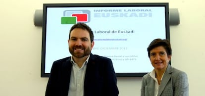 Luis Miller y Sara de la Rica, autores del Informe Laboral de Euskadi.