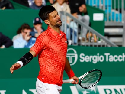Novak Djokovic, el pasado 13 de abril durante un partido en el Masters 1.000 de Montecarlo.