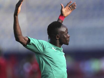 Sadio Mané, durante las semifinales ante Túnez.