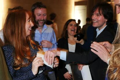 Susan Philipsz, en el momento de recibir el anuncio de su premio en Londres.