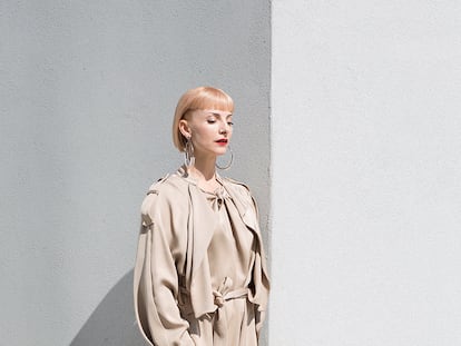 Najwa Nimri durante el rodaje