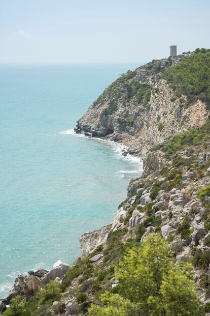 Acantilados del parque natural de la Serra d’Irta, en la costa de Castellón. 