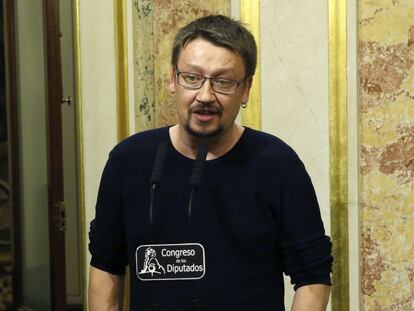 El portavoz de En Comú Podem en el Congreso, Xavier Domènech.