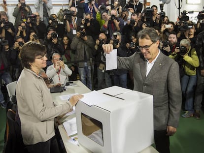 Artur Mas durante la consulta de 2014.