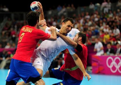 Jerome Fernández, en el partido ante España en los pasados Juegos de Londres