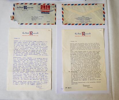 Cartas enviadas por Rafael Azcona a Berlanga desde el hotel Roosevelt de Nueva York.