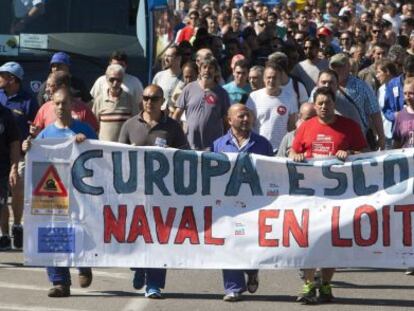 Manifestaci&oacute;n del sector naval de la r&iacute;a de Vigo