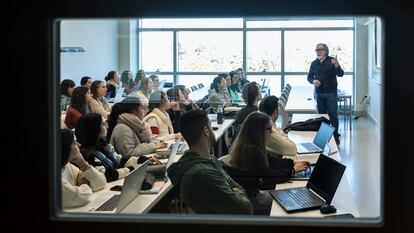 Clases en la Universidad de Valencia en febrero de 2023.