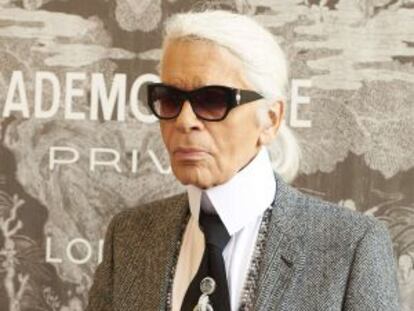 El diseñador Karl Lagerfeld.