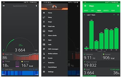 Aplicación compatible con Xiaomi Mi Band