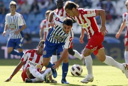 Adrián, en un partido con el Deportivo.