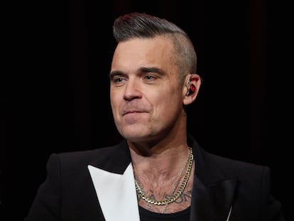 Robbie Williams durante un concierto en Hamburgo en diciembre de 2019.