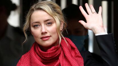 Amber Heard en una imagen tomada el pasado mes de julio en Londres, durante el juicio contra Johnny Depp.