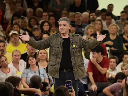 Jorge Macri, jefe del Gobierno de la ciudad de Buenos Aires, participa del cierre de campaña por las legislativas locales, el 15 de mayo 2025.