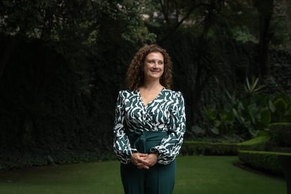 La ingeniera Elena García Armada,  durante una entrevista con EL PAÍS, en la embajada de España en México, el 4 de octubre de 2023.