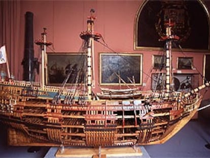 Maqueta de la nave capitana del siglo XVII Nuestra Señora de la Concepción y de las Ánimas.