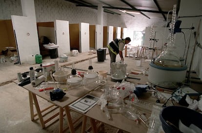 Un laboratorio de coca&iacute;na desmantelado en una imagen de archivo. 