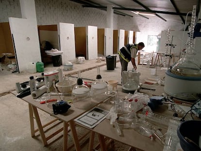 Un laboratorio de coca&iacute;na desmantelado en una imagen de archivo. 