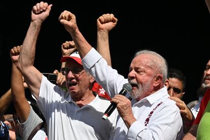 El presidente Lula, en los actos del Primero de Mayo en Sao Paulo