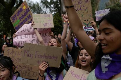 International Women's Day rally in Bogota