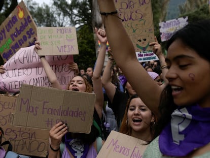 International Women's Day rally in Bogota