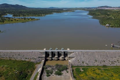 Estado del embalse de Sierra Boyera, en abril de 2024.