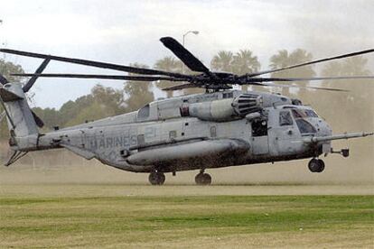 Un CH-53 <i>Stallion</i> como el que se ha estrellado cerca de Jordania.