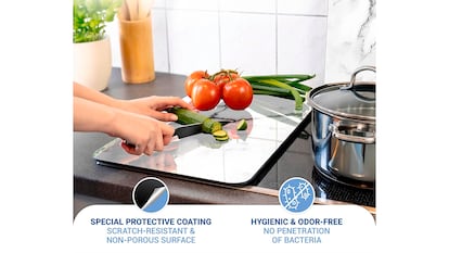 Placas protectoras para cocina sobre fondo blanco.