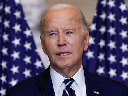 El presidente de Estados Unidos, Joe Biden, este jueves en un acto en Washington.