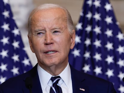 El presidente de Estados Unidos, Joe Biden, este jueves en un acto en Washington.