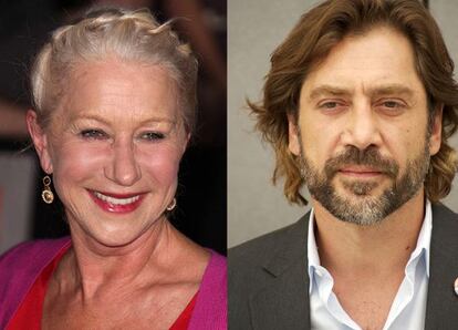 Helen Mirren y Javier Bardem.