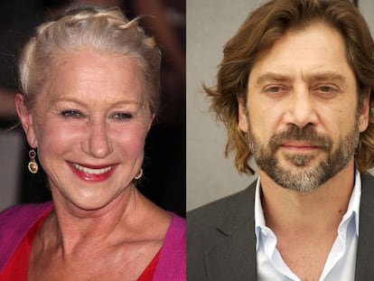 Helen Mirren y Javier Bardem.