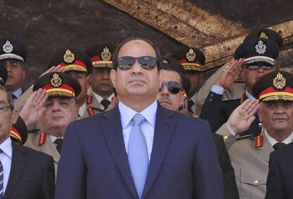 El presidente egipcio, Abdelfatá Al Sisi, en un acto militar en 2014.