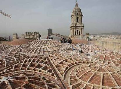 Obras en la catedral de Málaga.