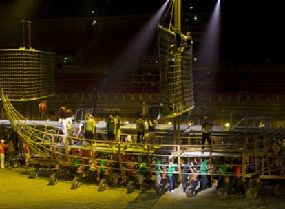 Imagen del montaje teatral basado en la película Ben Hur que se estrena en Düsseldorf