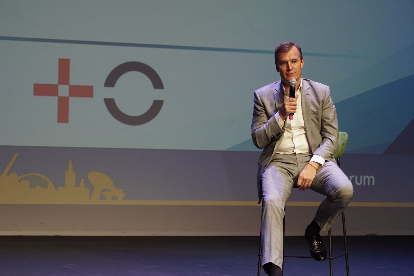 Meinrad Spenger, durante su intervención en el 5G Fórum celebrado en mayo en Sevilla.