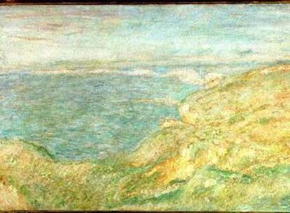 <i>Acantilado cerca de Dieppe</i> (1897), obra de Claude Monet robada en el Museo de Bellas Artes de Niza.