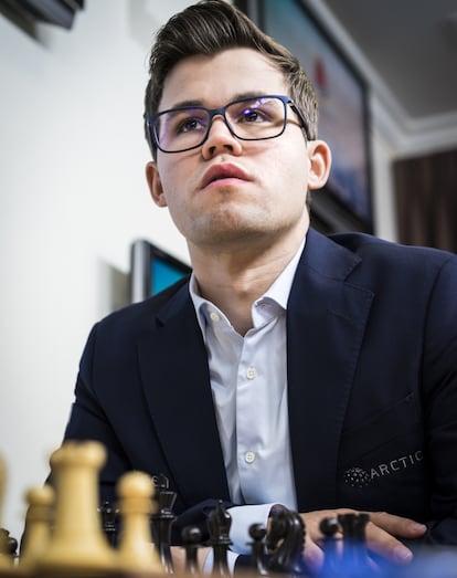 Magnus Carlsen, durante la primera ronda de la Copa Sinquefield de San Luis (EEUU) el pasado agosto