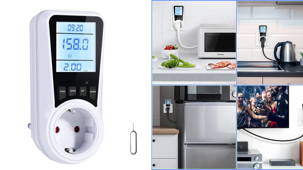 Este medidor de consumo eléctrico es compatible con múltiples aparatos.